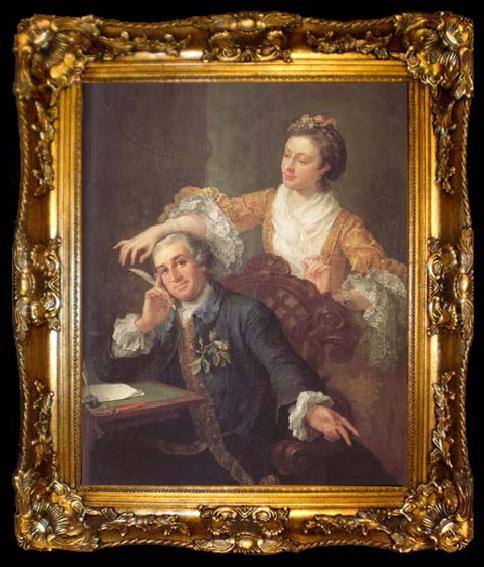 framed  HOGARTH, William David Garrick and his Wife (mk25), ta009-2